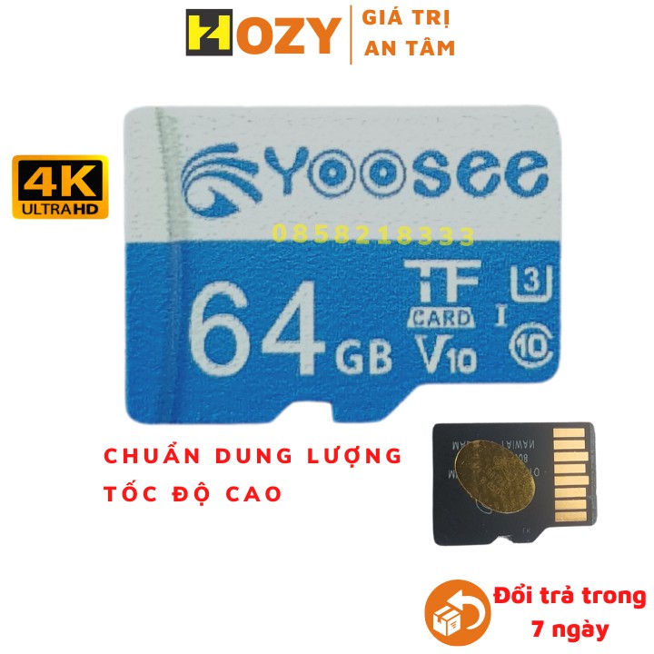 Thẻ nhớ 64GB Class 10 U3 tốc độ cao chuyên lưu Camera và điện thoại