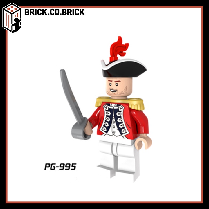 Lính Hải Quân Hoàng Gia Lego Lắp Ráp Minifigure Mô hình Chiến Sĩ Hải Quân Chiến Đấu Cướp Biển PG995