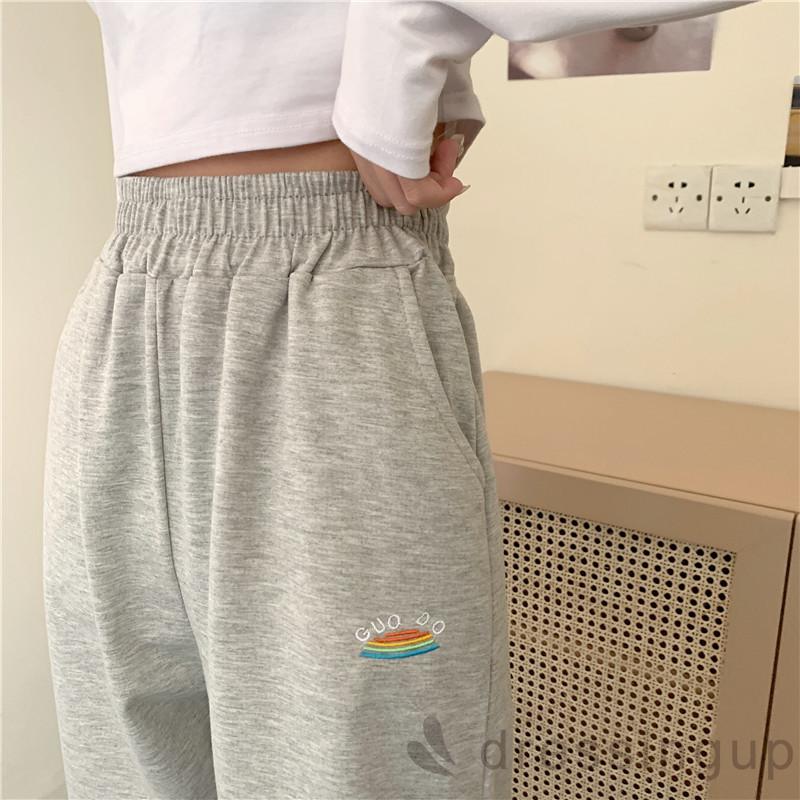 Quần dài lưng cao phong cách thể thao năng động cho nữ