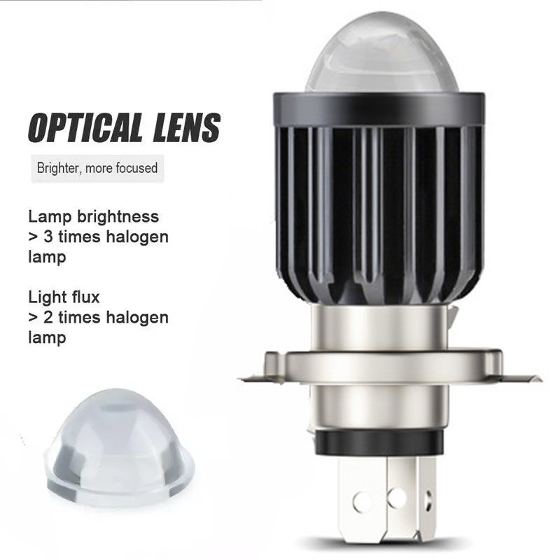 Đèn Pha Bóng LED BA20D H4 3000K 6000K Cho Xe Mô Tô