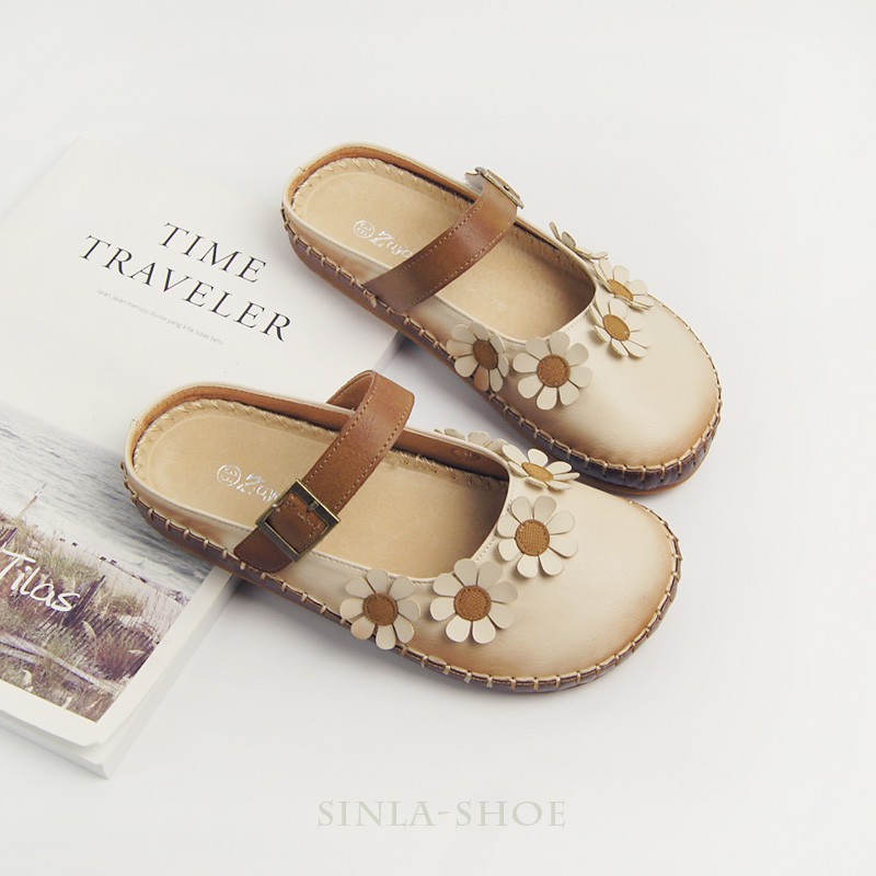 🌻 GIÀY CÚC HỌA MI VINTAGE DA THẬT | BigBuy360 - bigbuy360.vn