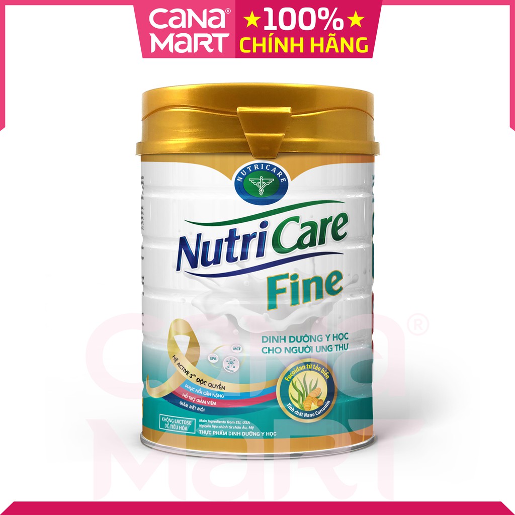 Sữa bột Nutricare Fine dành cho người bị ung thư, cải thiện tình trạng suy kiệt, suy dinh dưỡng (900gr)