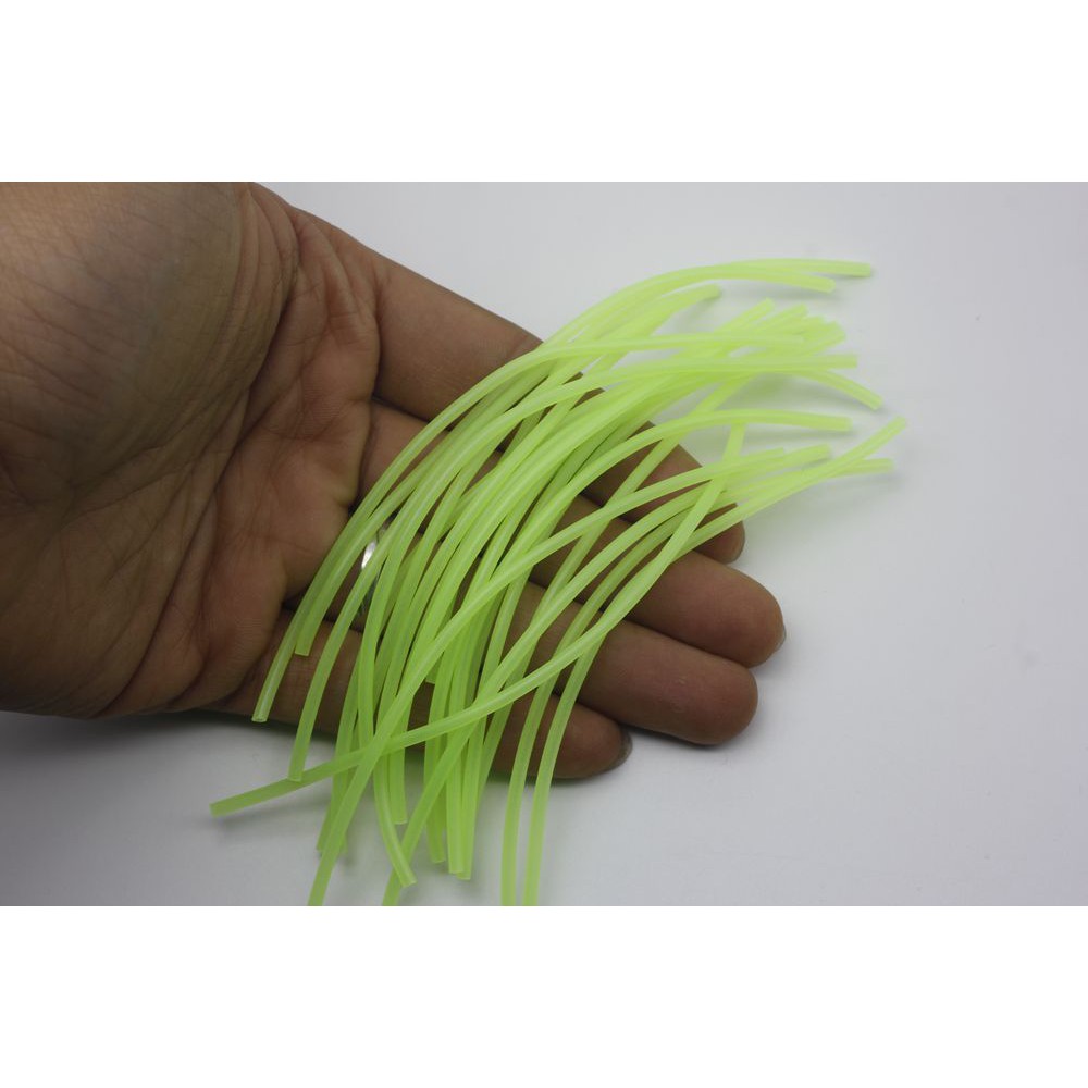 Bộ 20 ống nhựa PVC dạ quang kích thước 2mm/3mm*12cm dùng để tự làm mồi câu cá