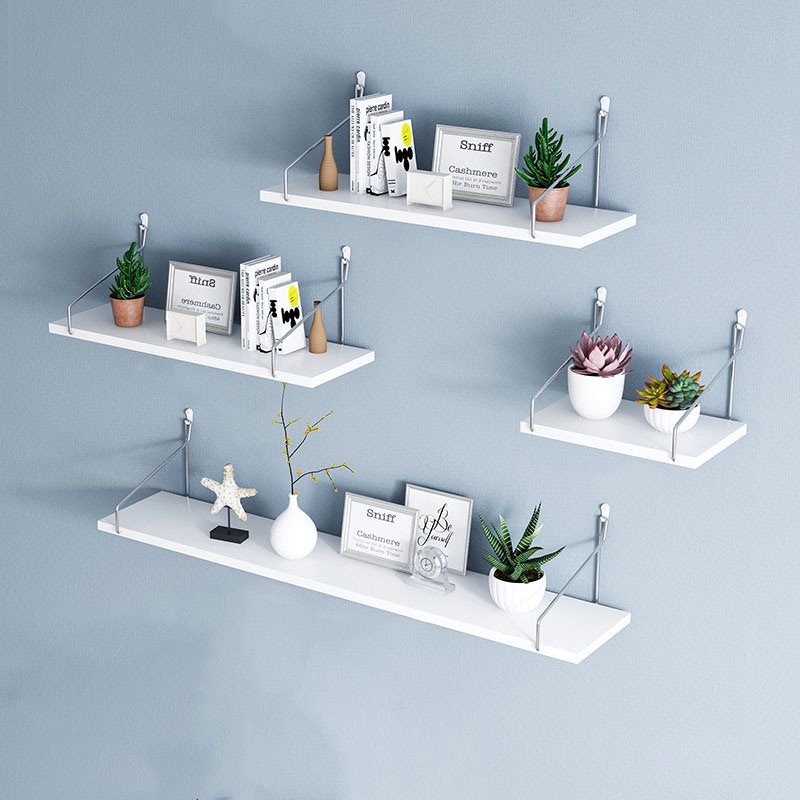 Kệ Gỗ Treo Tường Trang Trí Decord Thương Hiệu FIVO FB40 Không Cần Khoan Với Móc Treo Inox Dễ Dàng Gắn Lên Tường