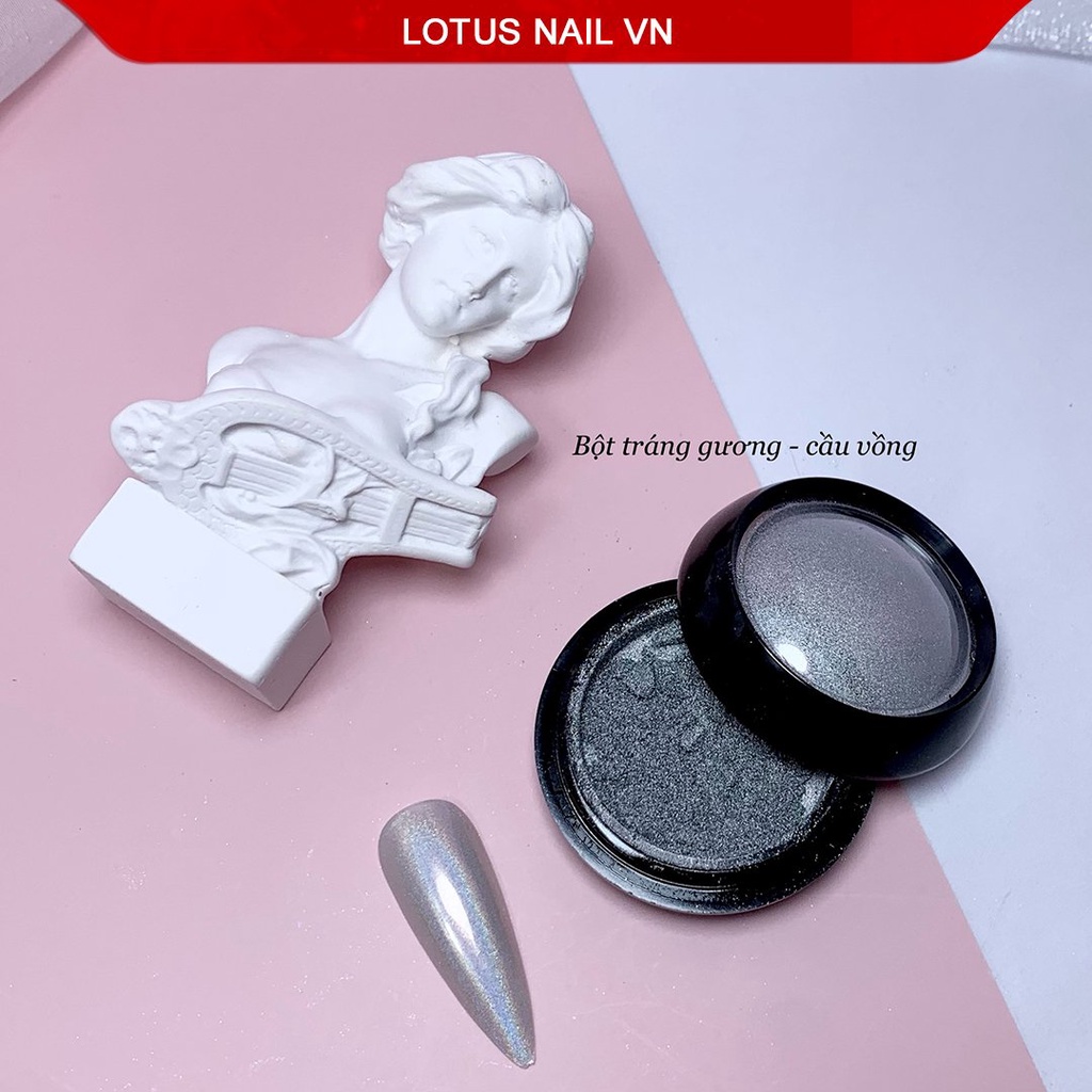 Bột tráng gương nail trang trí móng nhiều màu sắc