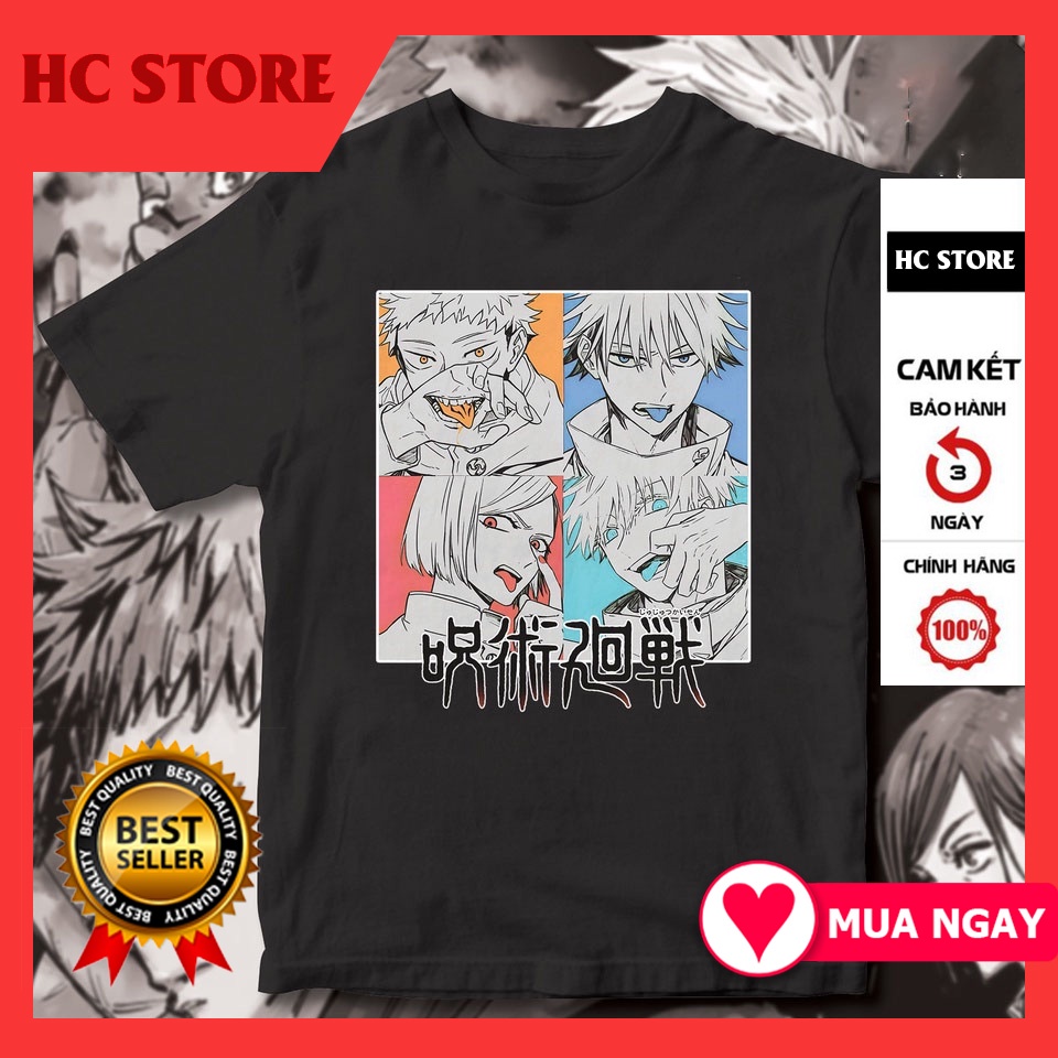 Áo thun unisex Jujutsu Kaisen Friend anime manga satoru gojo - toge inumaki - sukuna mẫu mới unisex cực HOT bán chạy giá