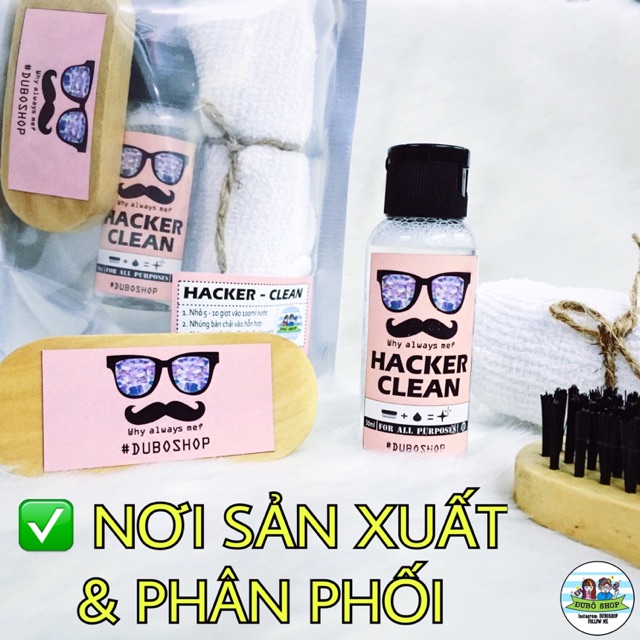 Bộ vệ sinh Giày/ Túi "HACKER-CLEAN" - VỆ SINH MỌI CHẤT LIỆU.