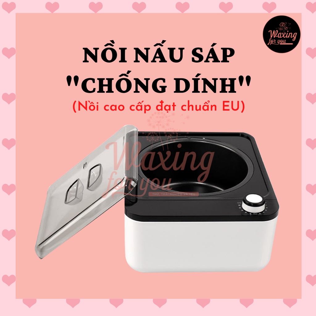 NỒI NẤU SÁP TẨY LÔNG CHỐNG DÍNH- NỒI ĐUN CHẢY HẠT WAX LÔNG ❤️Freeship❤️chống dính cao cấp (WAXINGFORU)