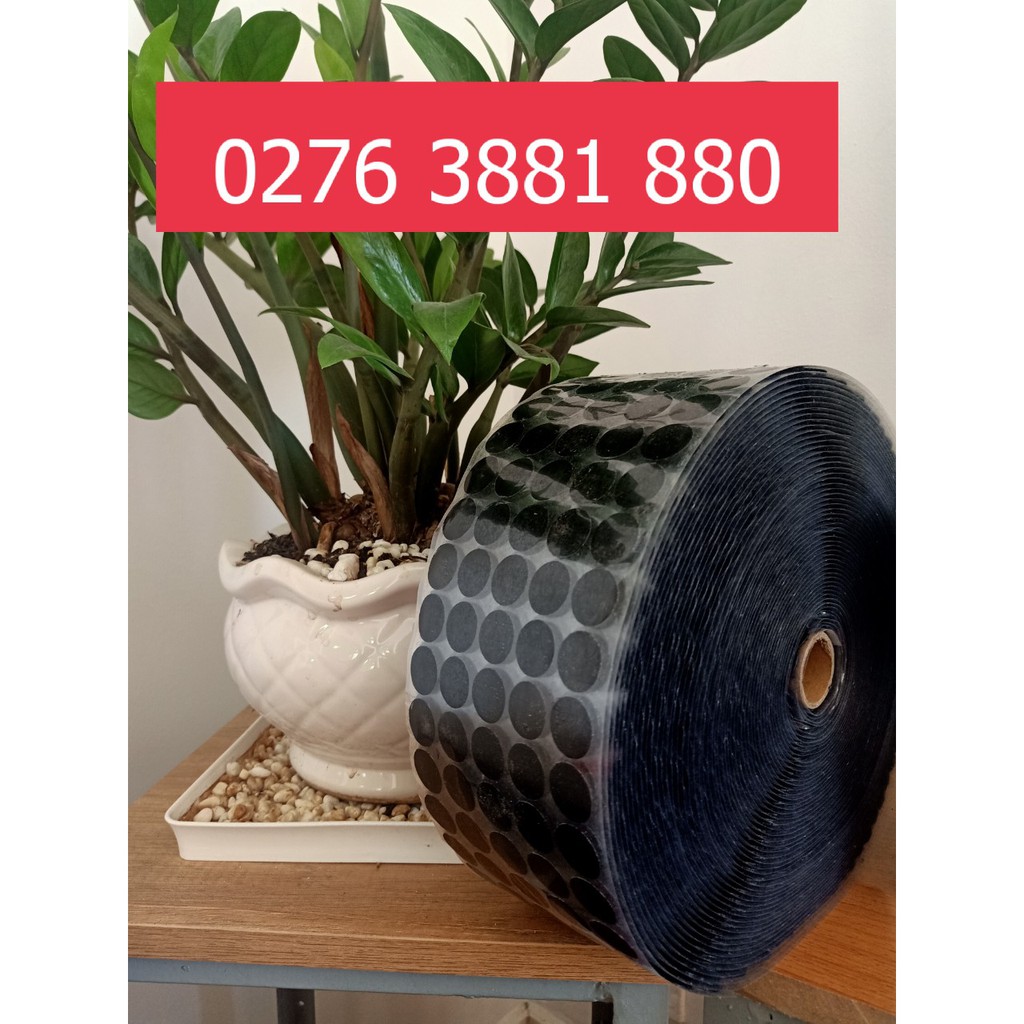 Velcro Tròn, Băng gai dính, khóa nhám,có sẵn keo dán, Hình Tròn Màu Đen Và Trắng
