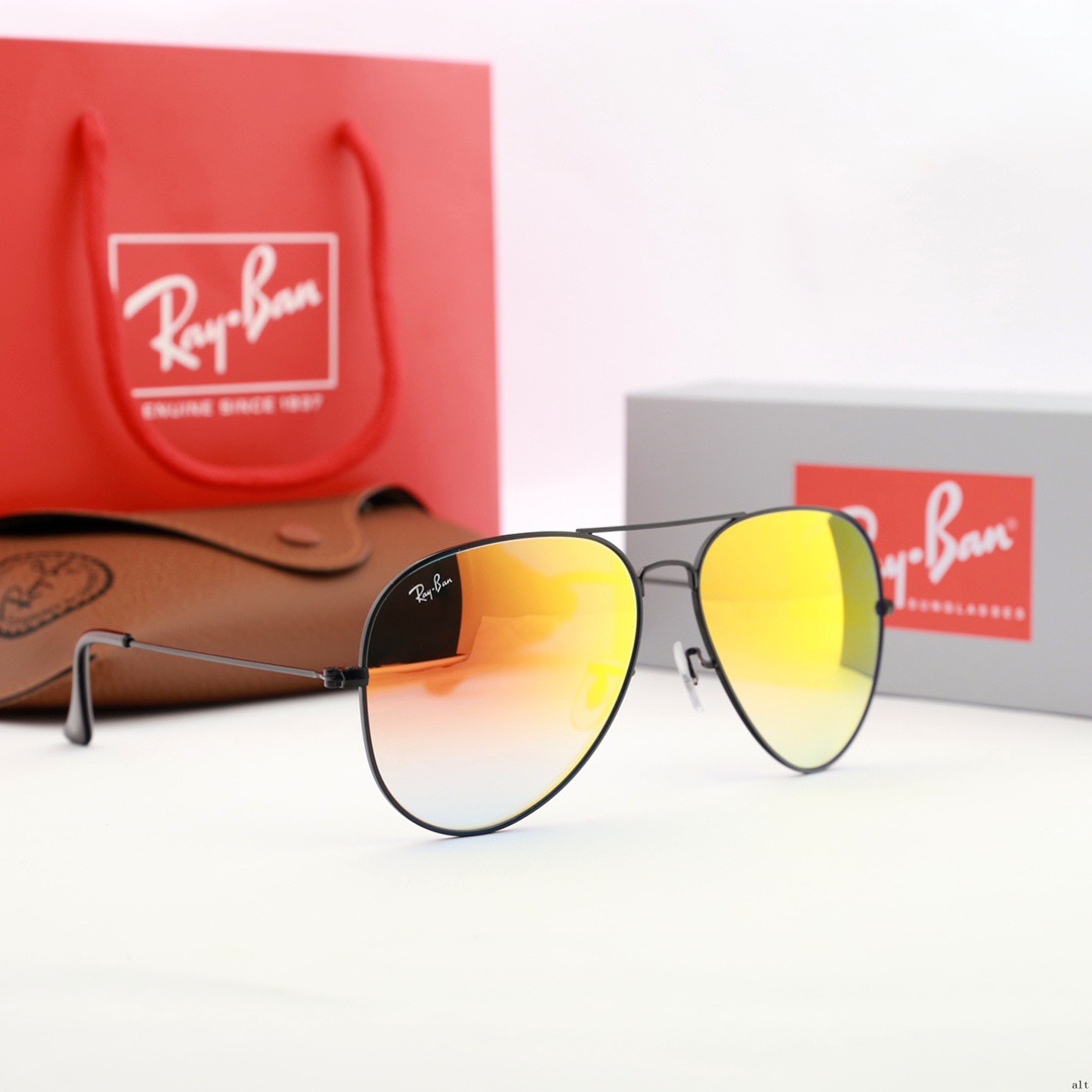 Aviator Ray-Ban_ chính hãng Kính râm 2021 Thời trang Hàn Quốc mới Kính râm nam nữ một mảnh Cặp đôi hợp thời trang Du lịch ngoài trời Kính râm lái xes