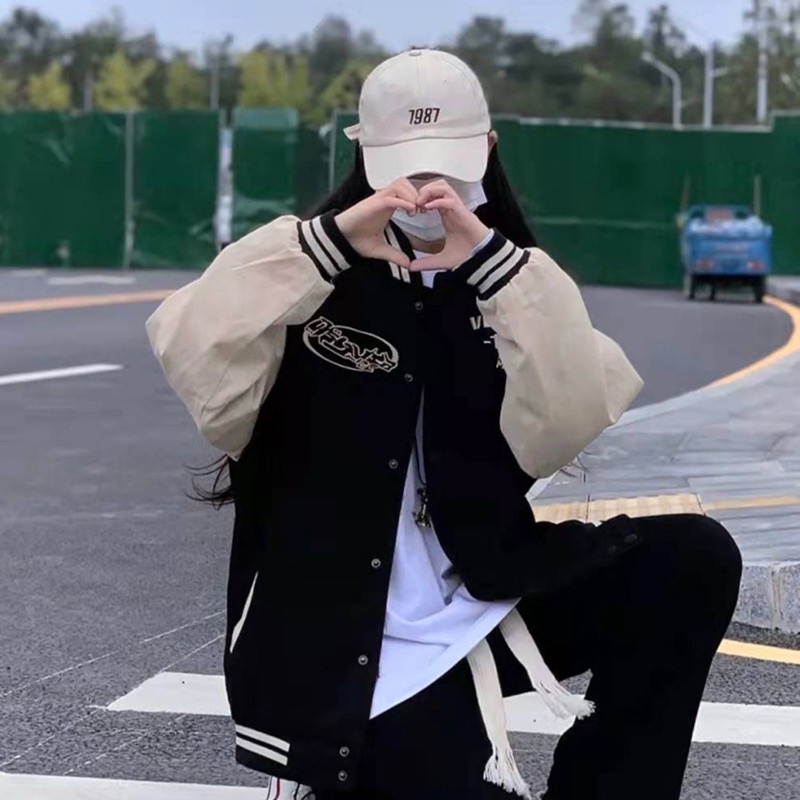 ÁO KHOÁC BOMBER KHAKI THÔ MỎNG NHẸ 2 LỚP CÁ TÍNH ÁO UNISEX NAM NỮ PHONG CÁCH
