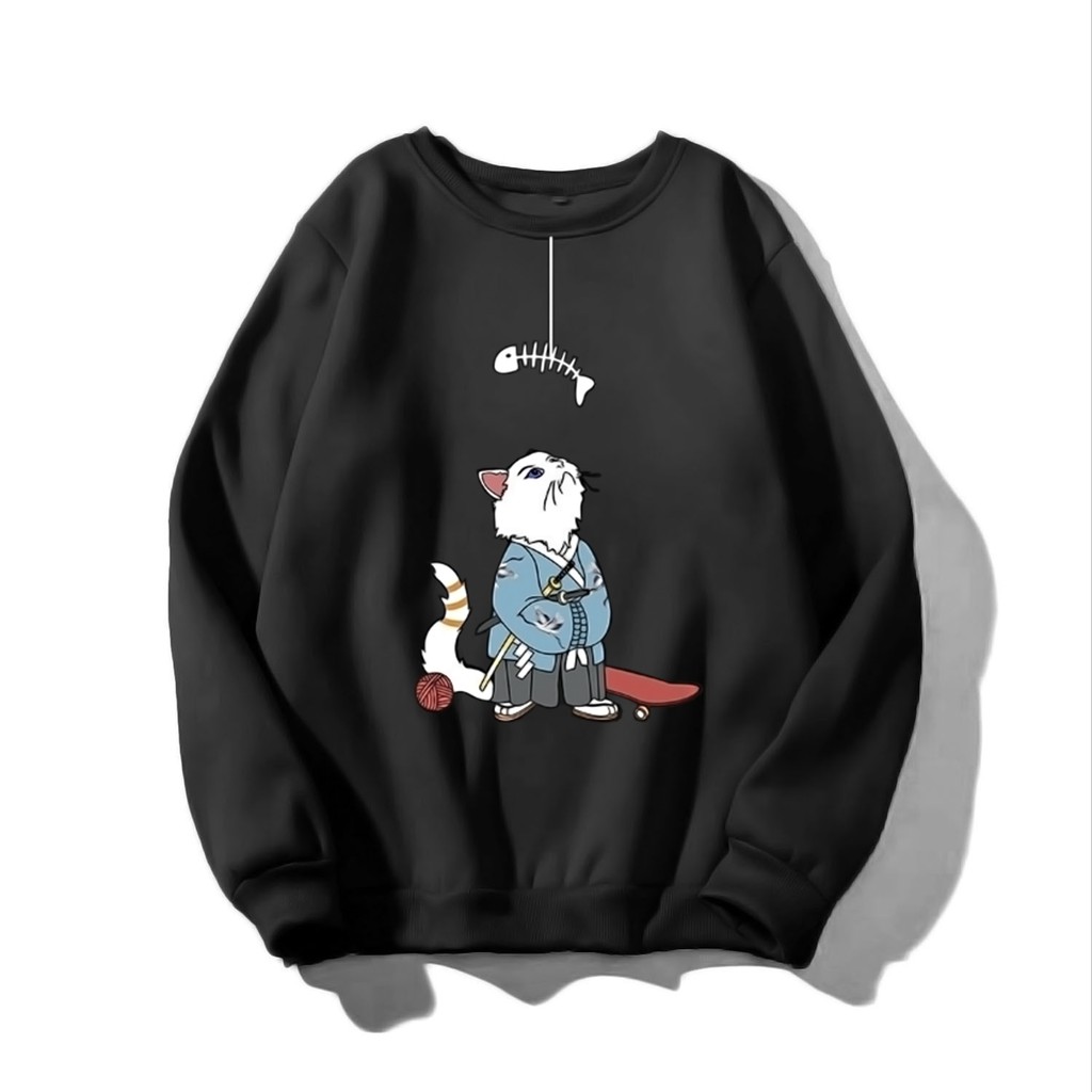 ÁO SWEATER NAM NỮ IN THẦN MÈO (NHIỀU MÀU)