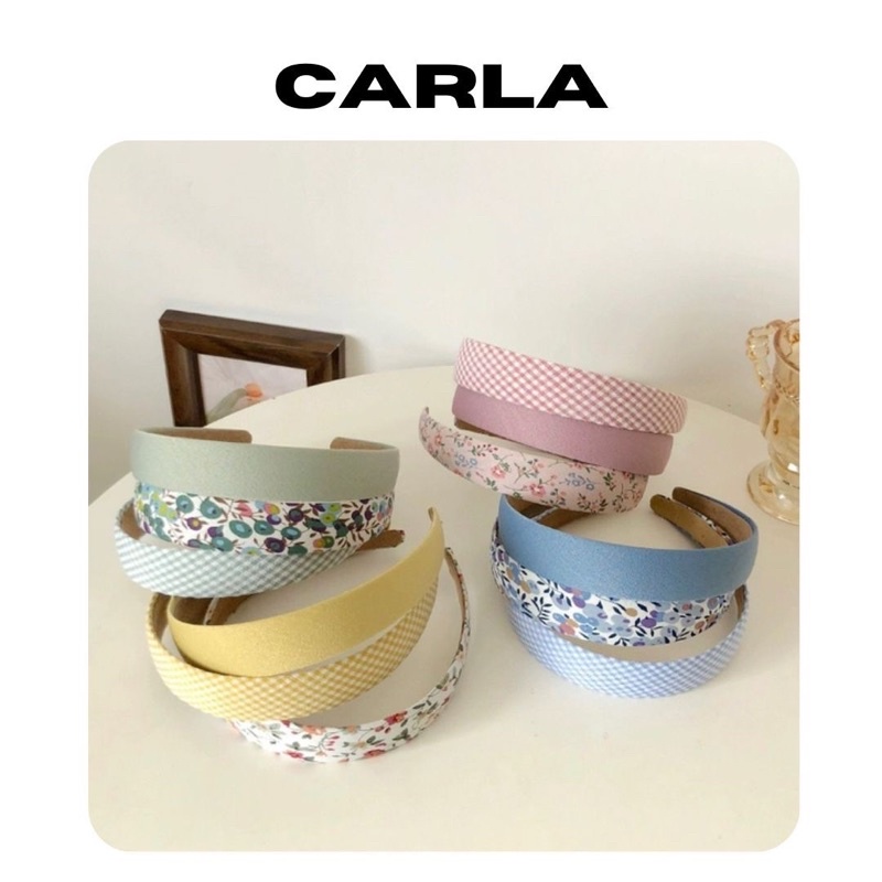 Set Bờm Tóc Bằng Vải Vintage Carla Theo Phong Cách Retro Dành Cho Nữ