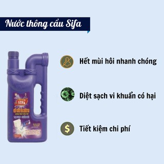 Thông tắc cống, thông tắc ống thoát nước, thông tắc bồn cầu, chống hôi siêu mạnh 5 phút sifa 700g/800g