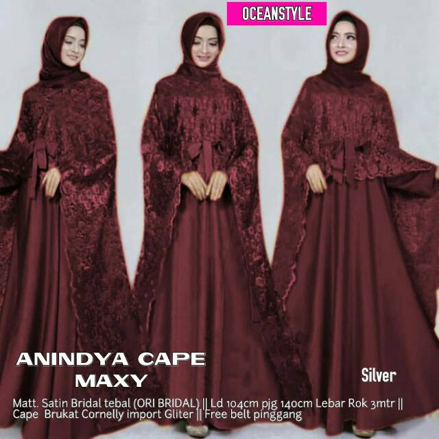 (Hàng Mới Về) Mascara Chuốt Mi Anindya Cape Maxy matt Đầm Cô Dâu Vải Satin Thiết Kế Thanh Lịch Sang Trọng | BigBuy360 - bigbuy360.vn