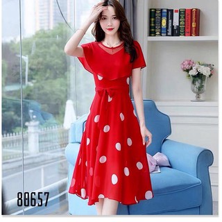 Đầm xòe chấm bi siêu sang chảnh dành cho các quý cô oasaka