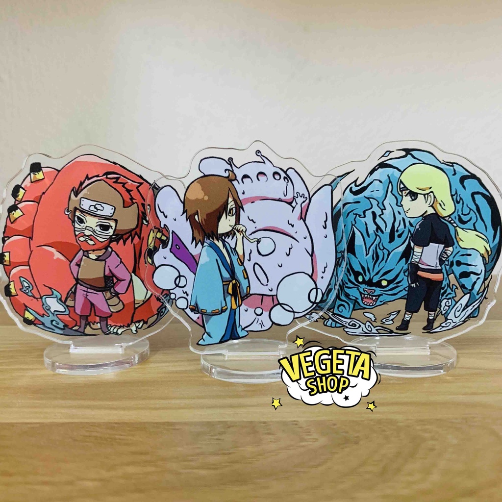 Mô Hình Tượng Standee Acrylic Mica 2 mặt - Set 9 Naruto Sasuke Kakashi Sakura Hinata Neji Rock Lee Gaara Jiraiya Itachi