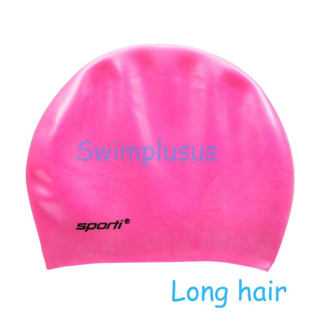 Mũ bơi long hair silicone chính hãng Sporti ( mũ cho nữ tóc dài)