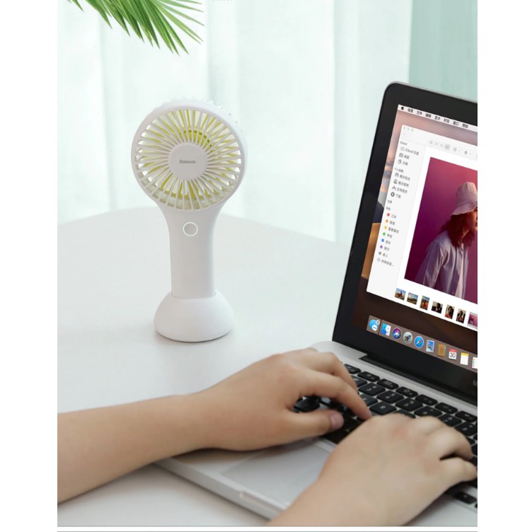 Quạt sạc tích điện Baseus Y100 BIGO FAN Mini USB -quạt tích điện cầm tay tiện lợi- vienthonghn