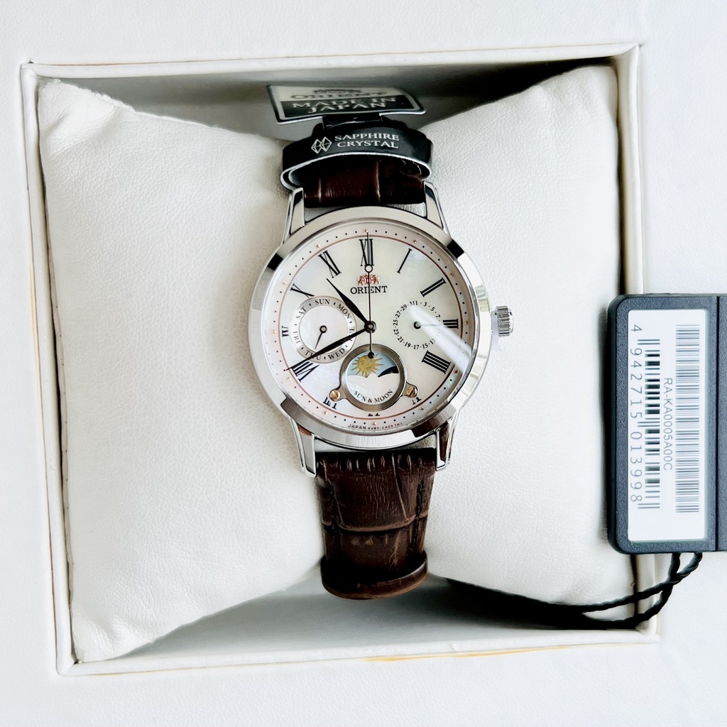 Đồng hồ nữ  Orient Sun Moon RA-KA0005A10B mặt khảm trai chính hãng tại 1959watch