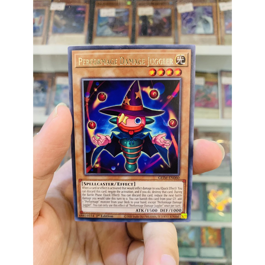 Thẻ Bài YugiOh! Mã GEIM-EN060 - Performage Damage Juggler - Rare - 1st Edition