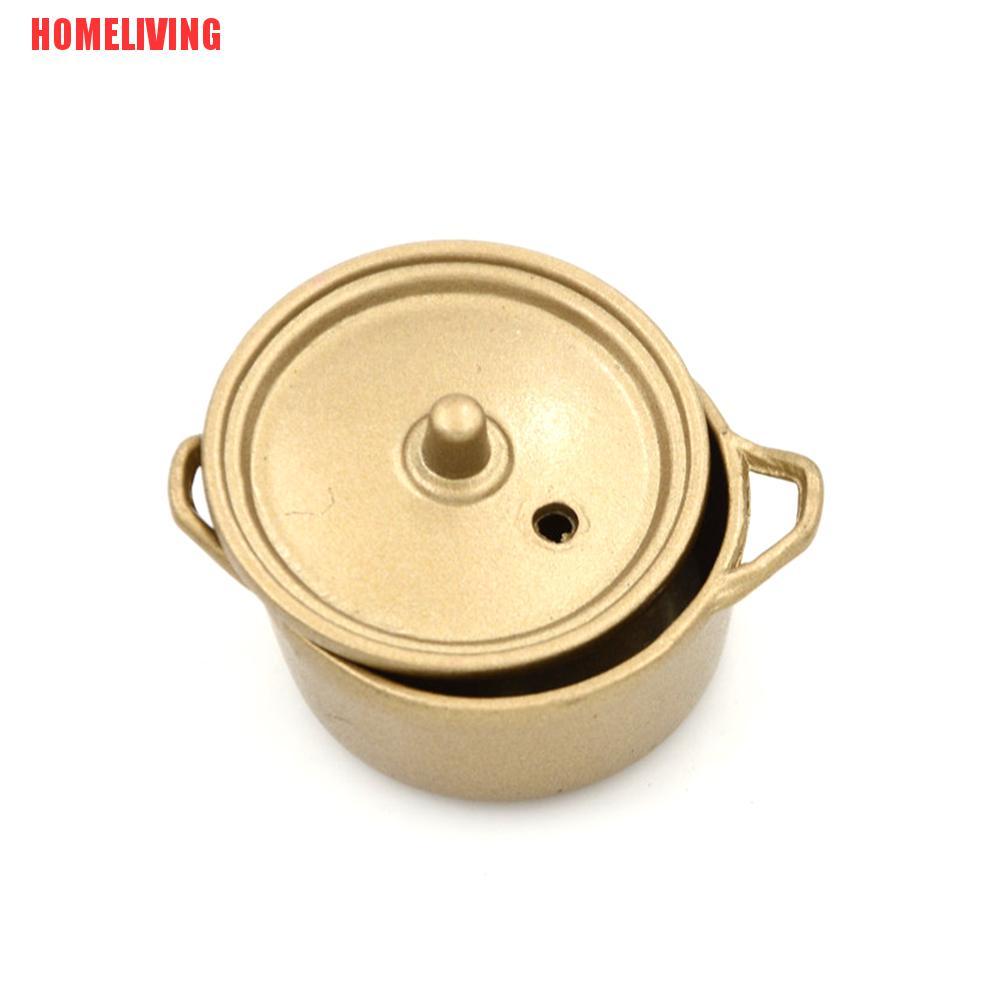 Nồi Hầm Thức Ăn Bằng Kim Loại Tỉ Lệ 1: 12 Trang Trí Nhà Búp Bê