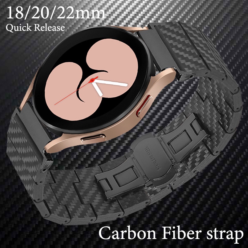 Dây Đeo Sợi Carbon 18/20/22mm Cho Đồng Hồ Thông Minh Huawei Watch Gt2