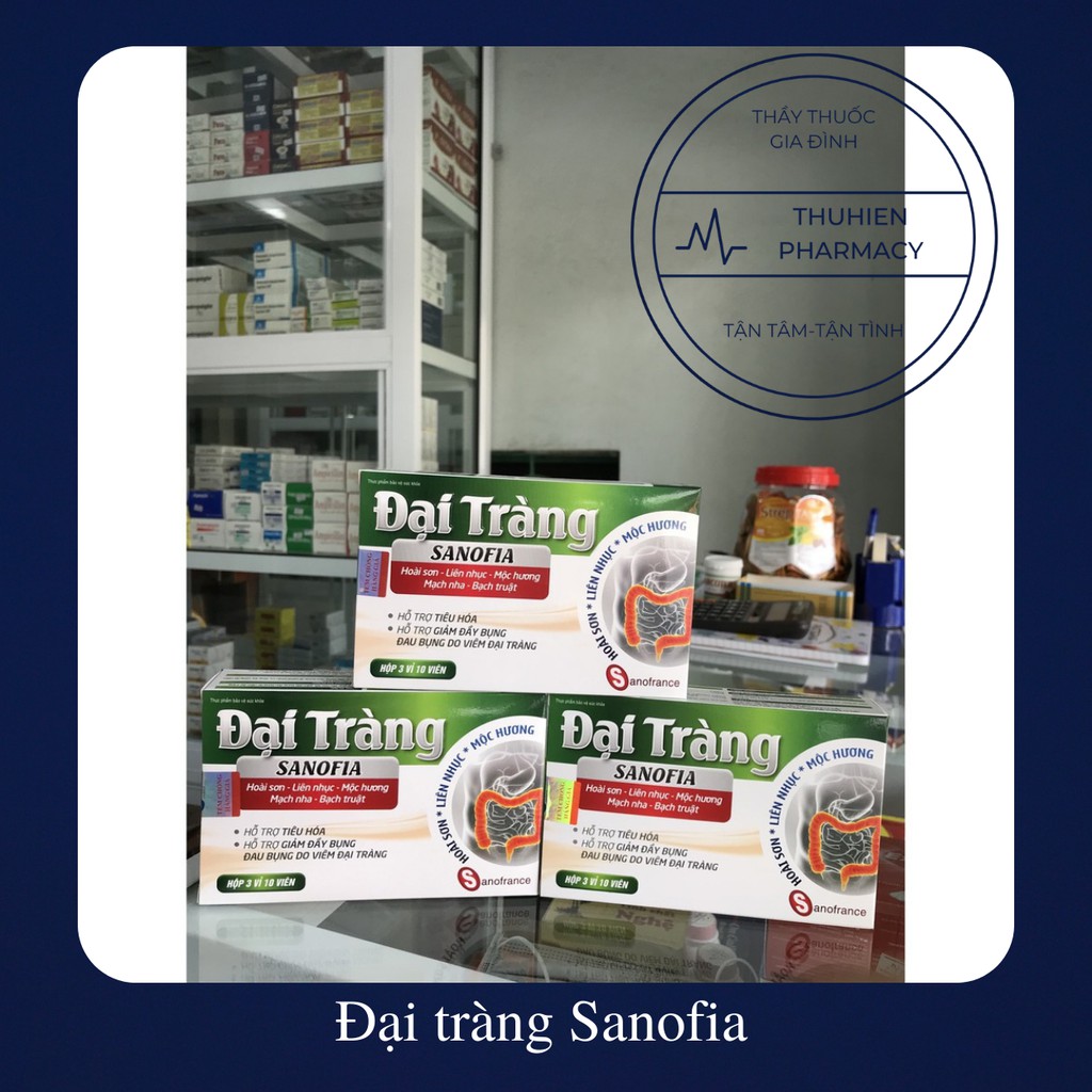 Đại tràng Sanofia hỗ trợ tiêu hoá, giảm đầy bụng, đau bụng do viêm đại tràng (Hộp 30 viên)