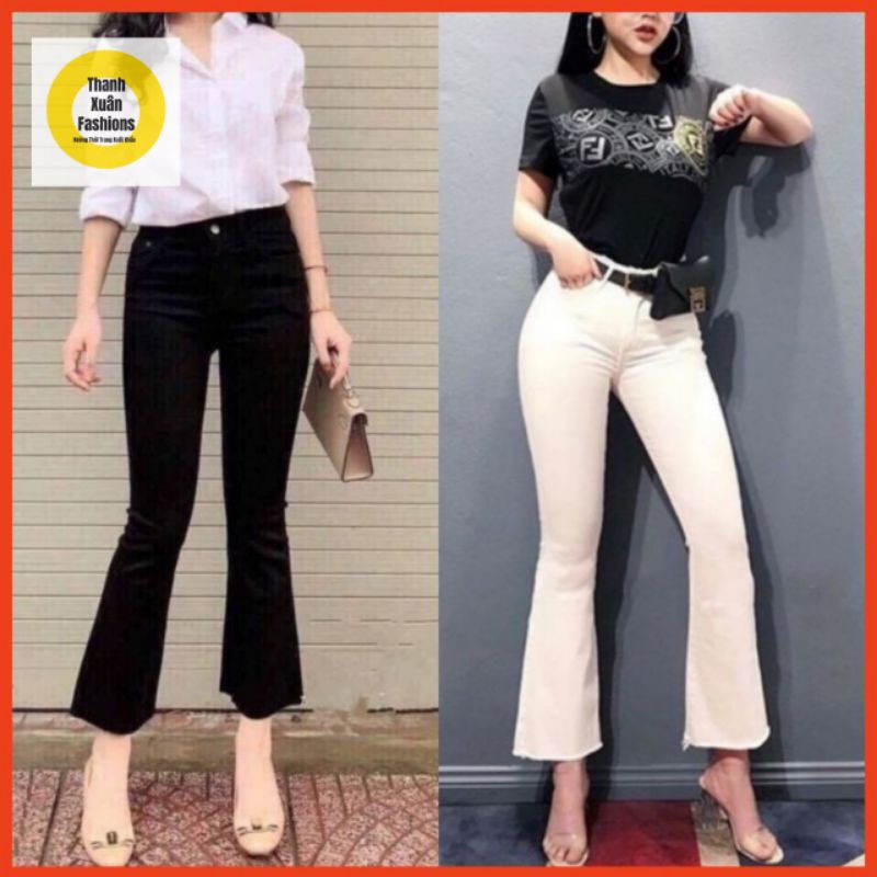 Quần ống loe cạp cao có Bigsize CHANY STORE Q01