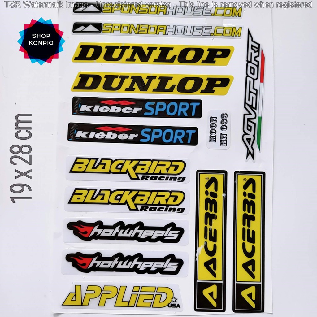 Bộ Tem Sticker Dập Nổi Cao Cấp Dán Xe Máy, Ô Tô, Mũ Bảo Hiểm, Chống Thấm Nước, Chống Bay Màu
