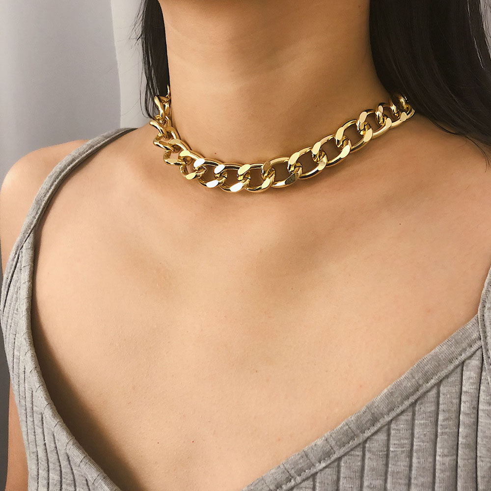 Dây Chuyền Mặt Hình Tròn Bản Lớn Thời Trang Xinh Xắn Cho Nữ
