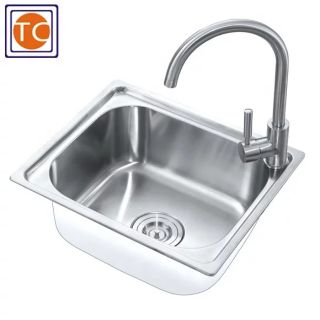 Chậu đơn kèm vòi rửa nóng lạnh