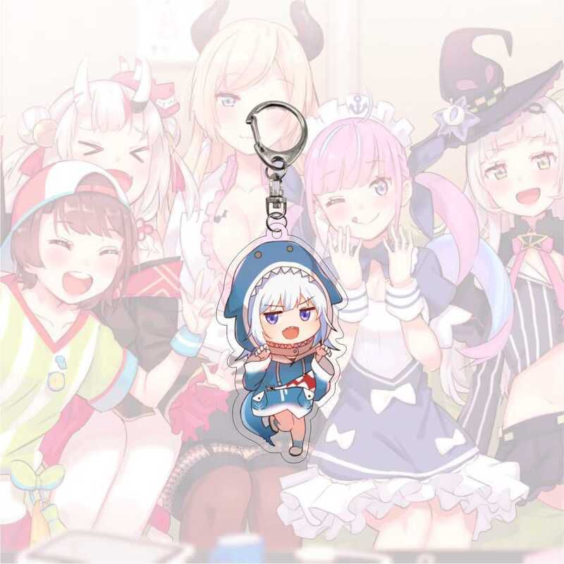Móc khóa acrylic in hai mặt nhân vật hoạt hình Hololive Vtuber cho bộ sưu tập trò chơi