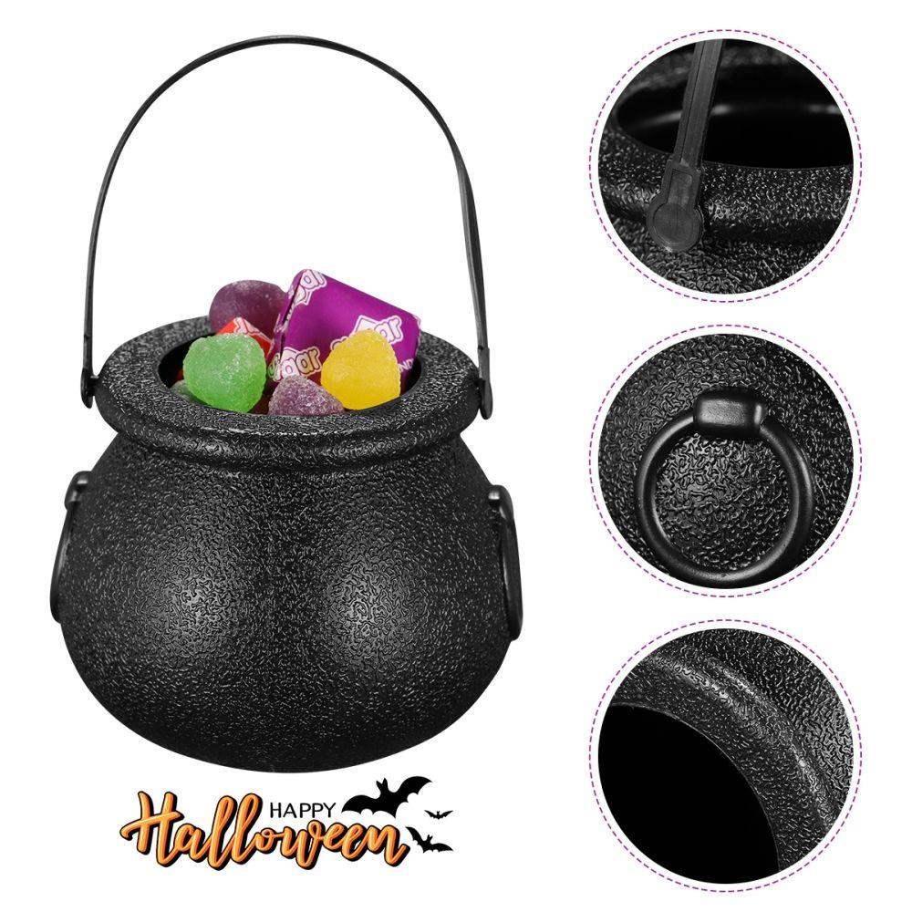Xô Nhựa Đựng Kẹo Họa Tiết Phù Thủy Độc Đáo Trang Trí Tiệc Halloween Cho Bé