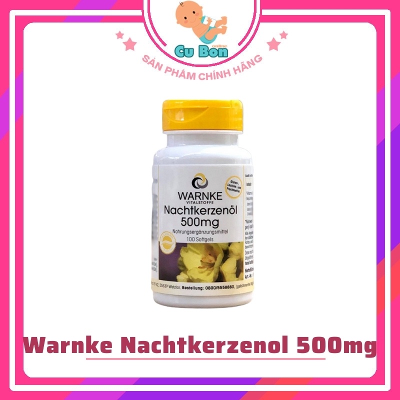 Tinh Dầu Hoa Anh Thảo Đức Warnke Nachtkerzenol 500mg 100 viên giúp làm đẹp da tóc cân bằng nội tiết tốt cho tim mạch