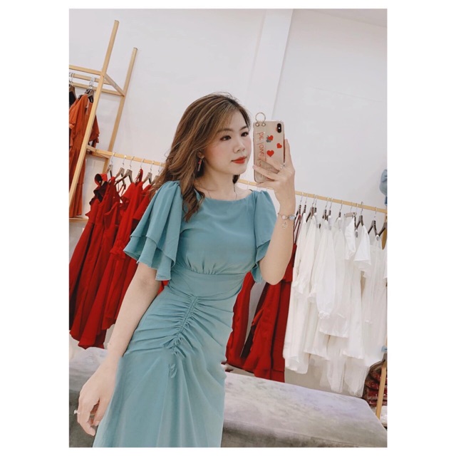 Đầm maxi tay rũ rút thân | BigBuy360 - bigbuy360.vn