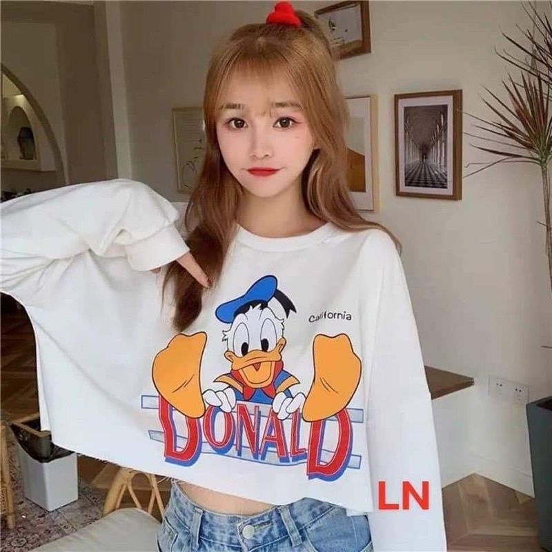 Áo croptop dài tay vịt Donal TH6