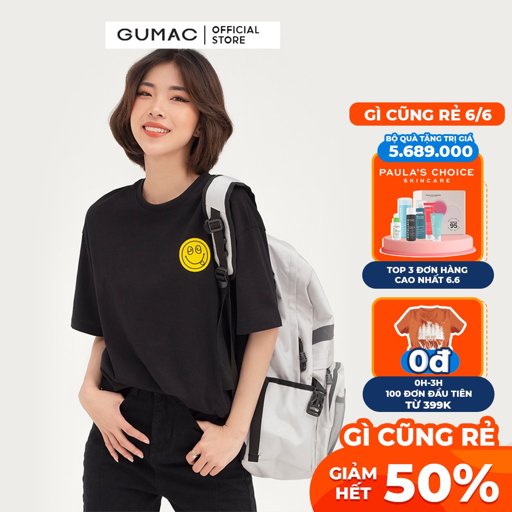 [Mã MABR07062 giảm 8% tối đa 50K đơn từ 249K] Quần jean nữ baggy chạy gân GUMAC phong cách unisex năng động QJB4103