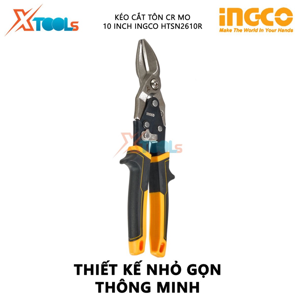 Kéo cắt tôn (cắt phải) INGCO HTSN2610R | dụng cụ cắt tôn chiều dài 250mm (10 inch)