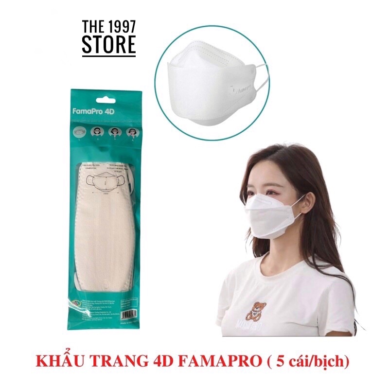 Khẩu trang 4D/KF94 FAMAPRO HÀN QUỐC. Hộp 10 cái/ Túi 5 cái