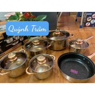 BỘ NỒI 6 MÓN VUNG KÍNH ENGELBERG CÔNG NGHỆ ĐỨC CAO CẤP-SANG TRỌNG