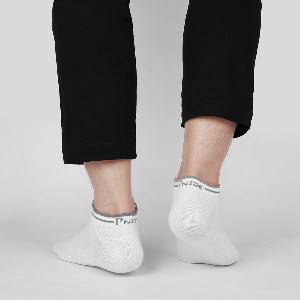 Tất vớ trơn nam nữ cổ ngắn Pnice cotton premium mềm mại, thoáng mát, kháng khuẩn, thấm hút mồ hôi chân