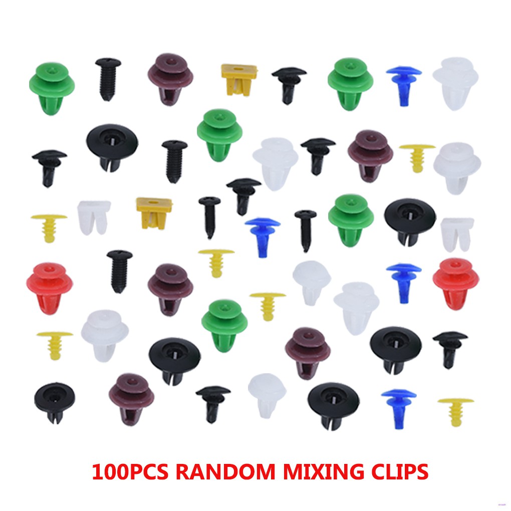 Set 100 Đinh Tán Nhựa Phụ Tùng Cho Xe Ô Tô