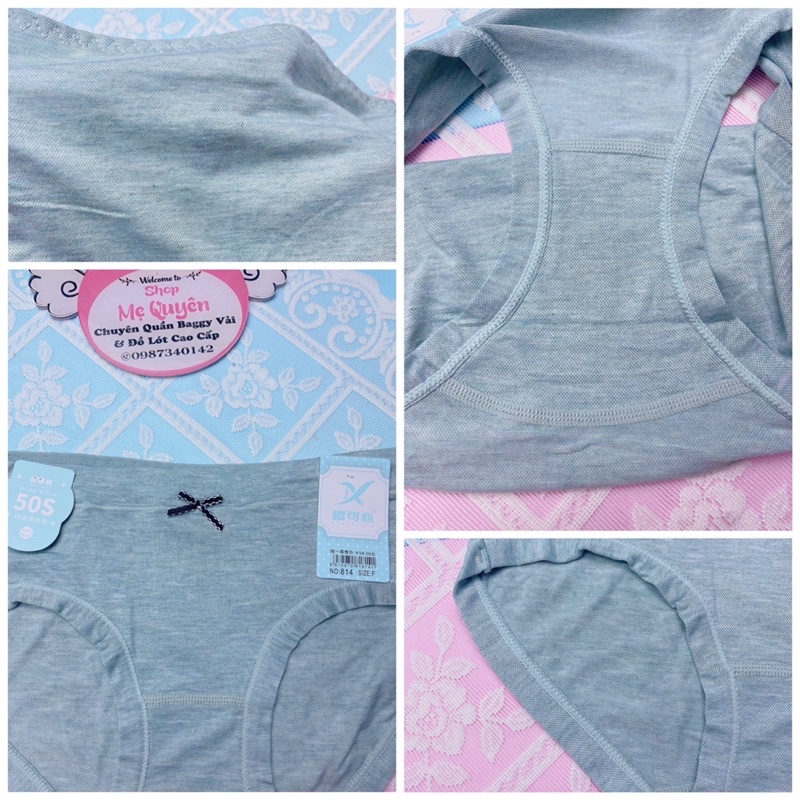 Quần lót nữ cotton muối tiêu siêu nhẹ, mềm mát thoáng khí, kiểu dáng đơn giản dễ phối đồ