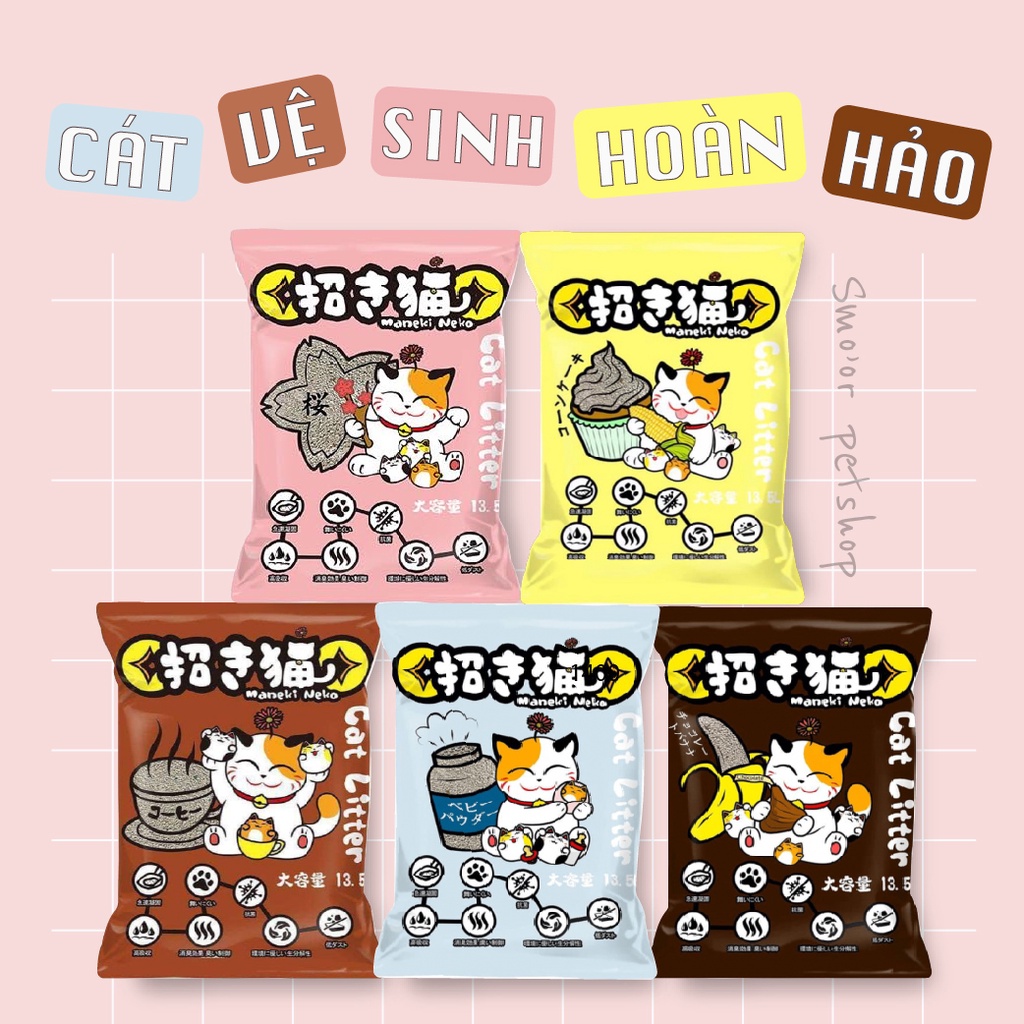 Cát Nhật Maneki Neko cho mèo - Cát vệ sinh cho mèo 5L