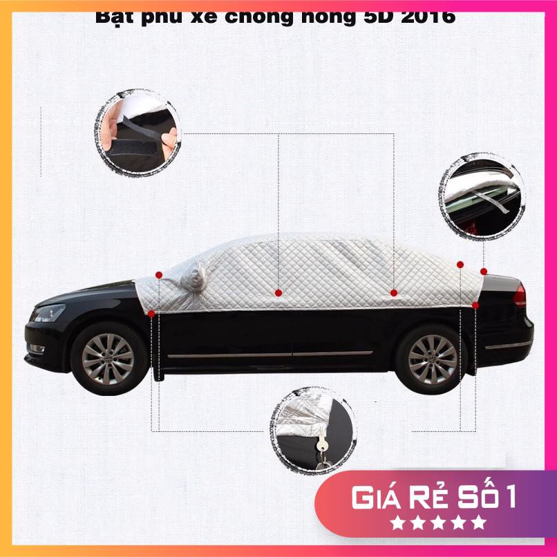 Bạt Chống Nóng Ô Tô 5D 𝗙𝗥𝗘𝗘 𝗦𝗛𝗜𝗣 Bạt phủ chùm chống hấp hơi bên trong ô tô loại SEDAN AND SUV