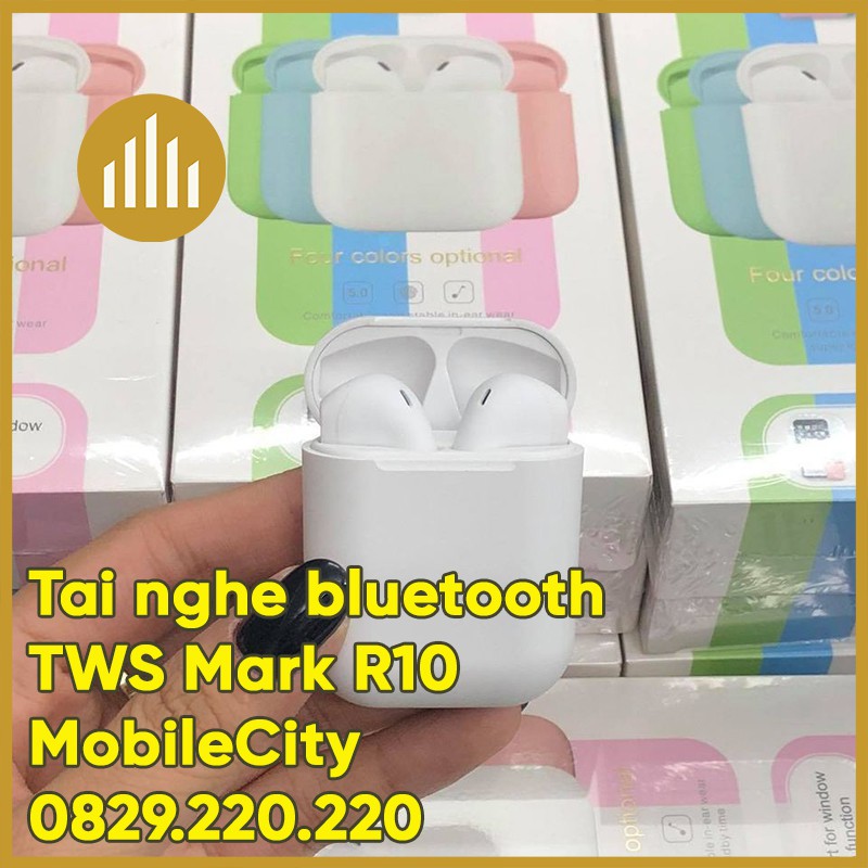 [Mã 2404EL10K giảm 10K đơn 20K] Tai nghe Bluetooth TWS Mark R10 (Airpods giá rẻ)