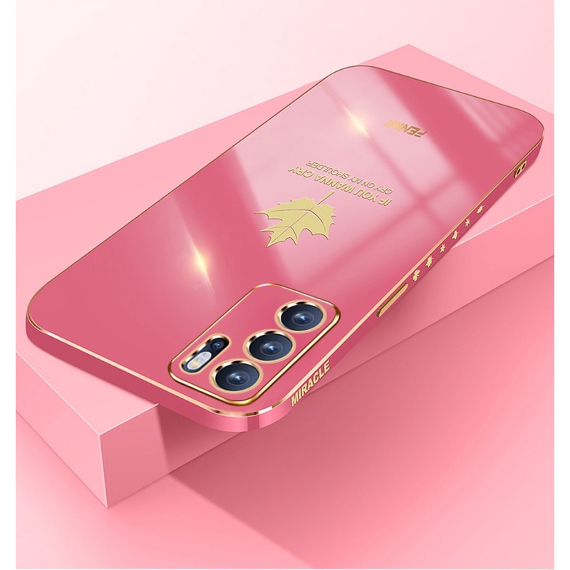 Ốp điện thoại hình lá phong cao cấp dành cho OPPO A92 A52 A91 A93 A92s A15 A35 A53 A32 A9 A5 2020 A55 5G