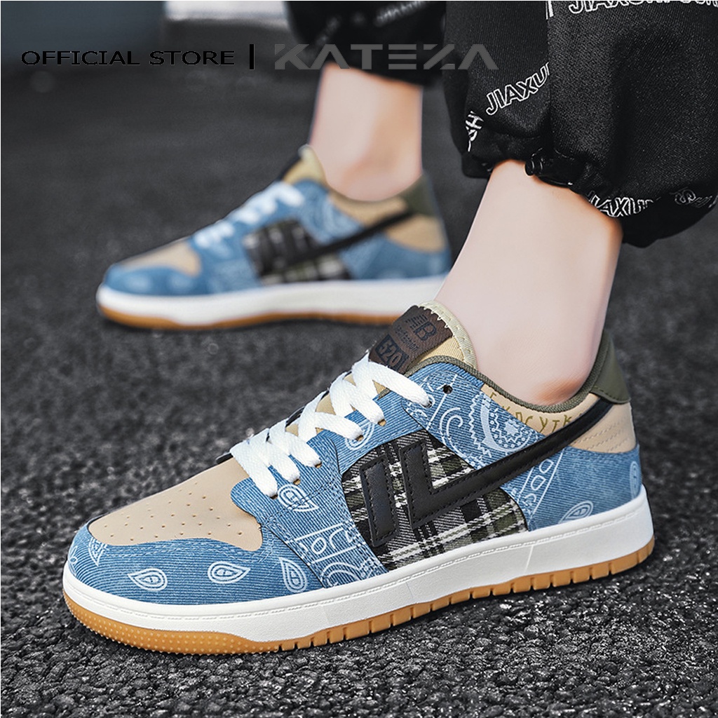 Giày thể thao sneaker nam cổ thấp chất da cao cấp phong cách trẻ trung, năng động - Kateza G53