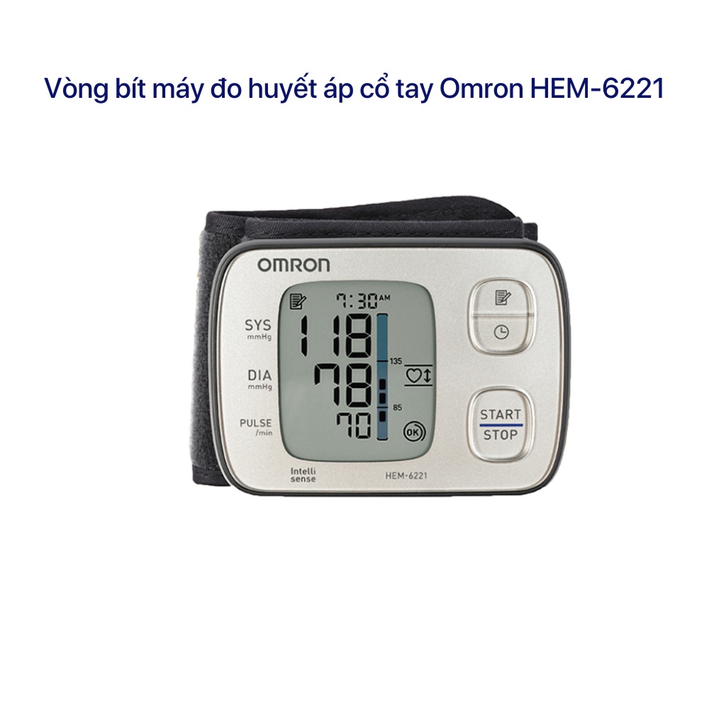Vòng bít máy đo huyết áp cổ tay Omron HEM-6221